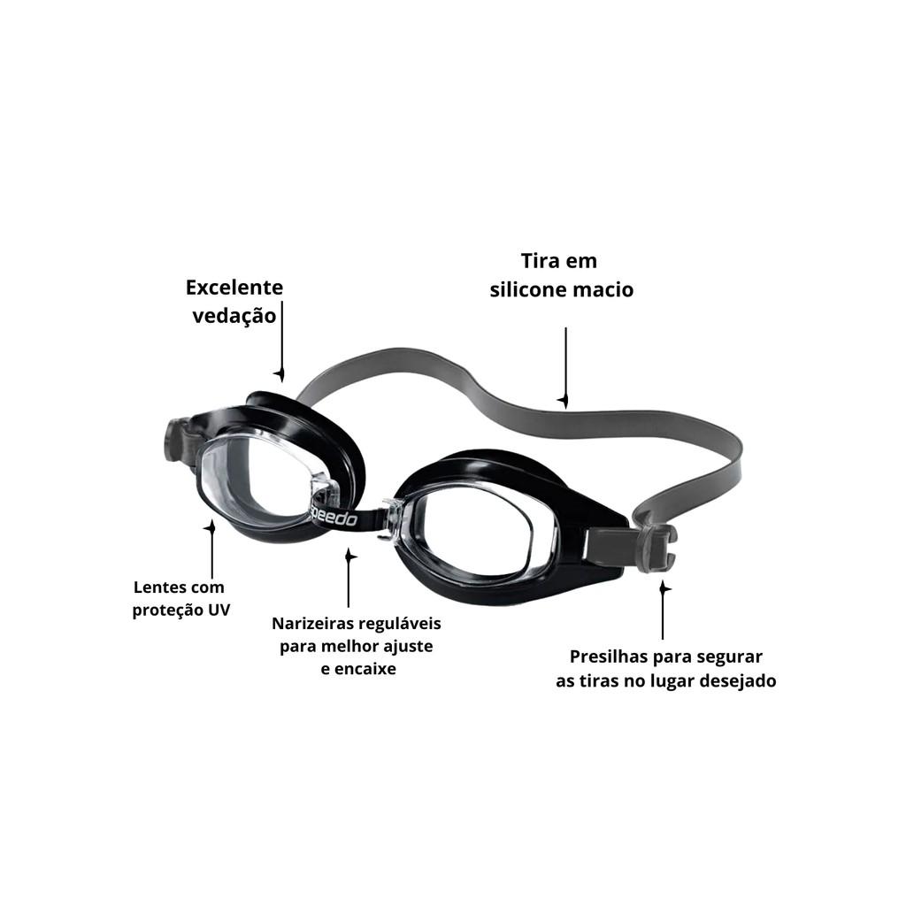 Óculos De Natação Speedo Swim Freestyle + Touca Silicone