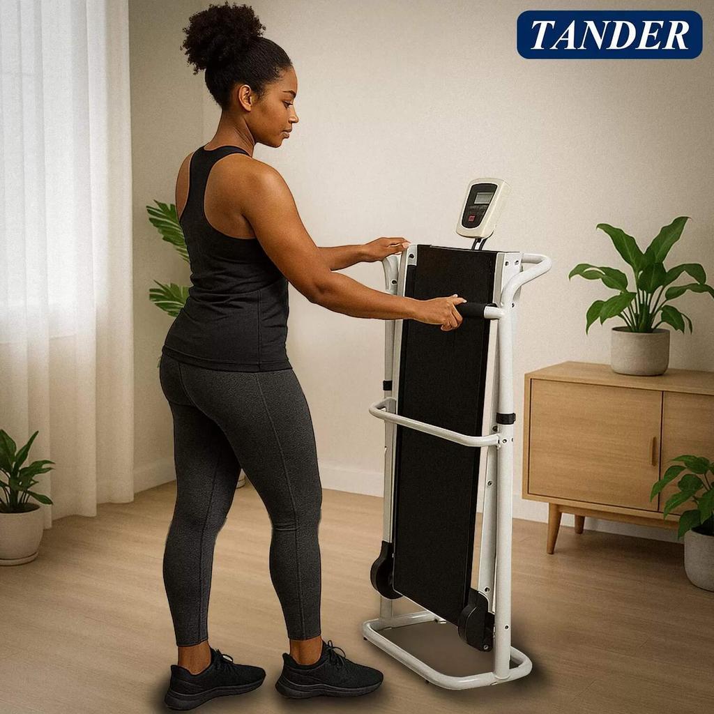 Esteira Mecânica Ergométrica Dobrável Display Lcd 120kg