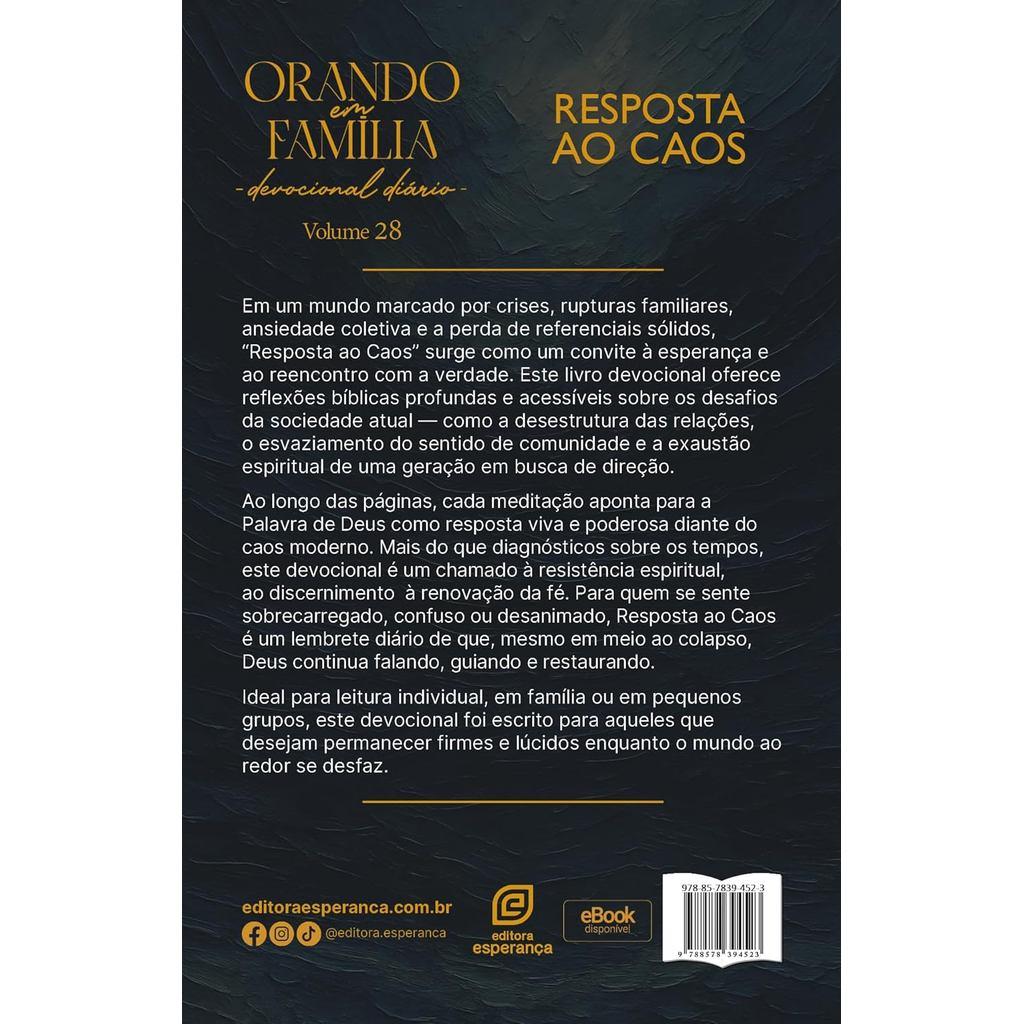 Devocional Diário Orando Em Família 2026 Edição De Bolso Resposta Ao Caos