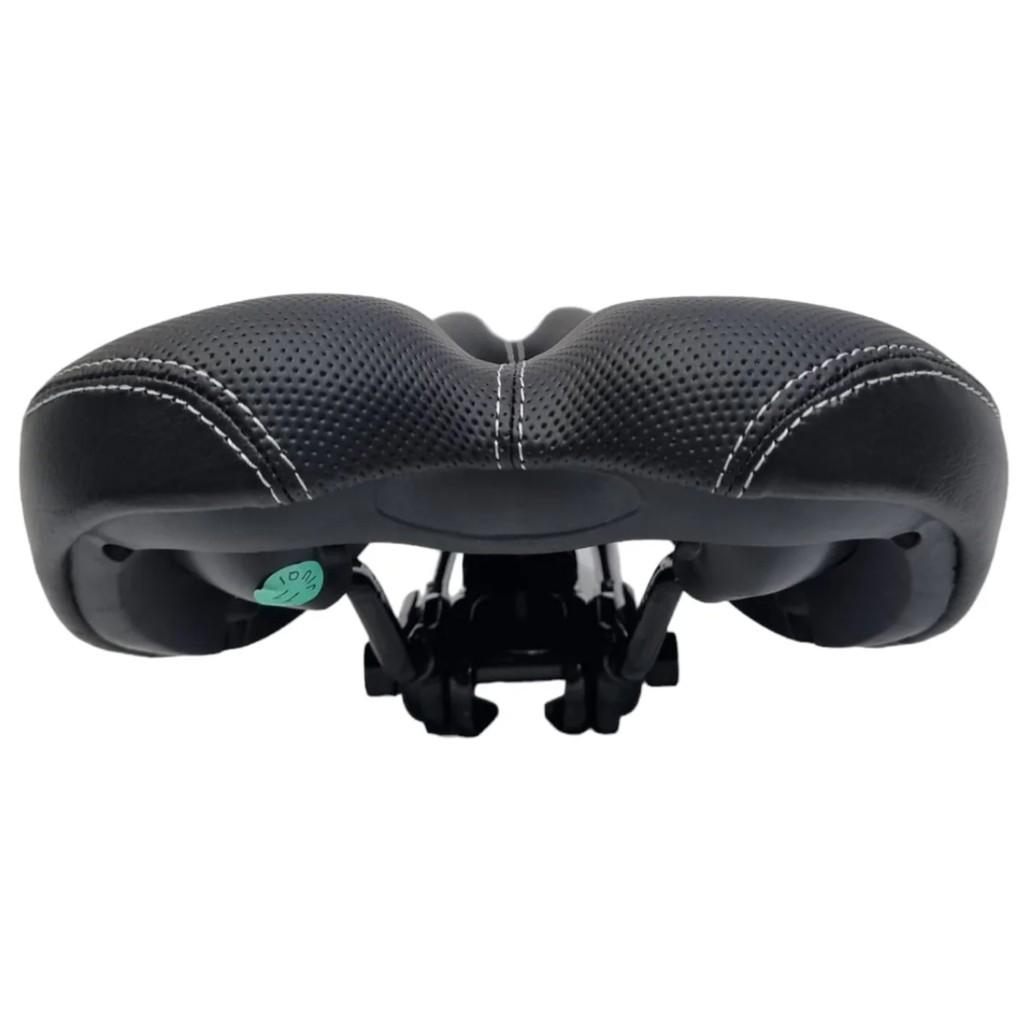 Banco Selim Bicicleta Soft Vazado Preto Gts Com Carrinho