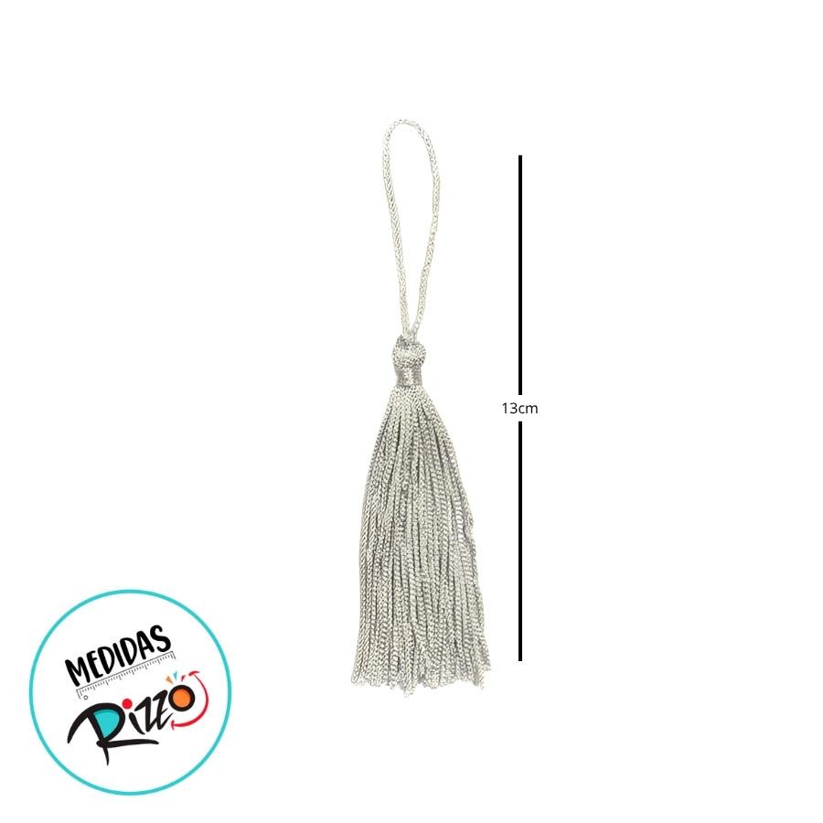 Tassel Decorativo Artesanal - Prata - 13cm - 12 Unidades - Artlille - Rizzo