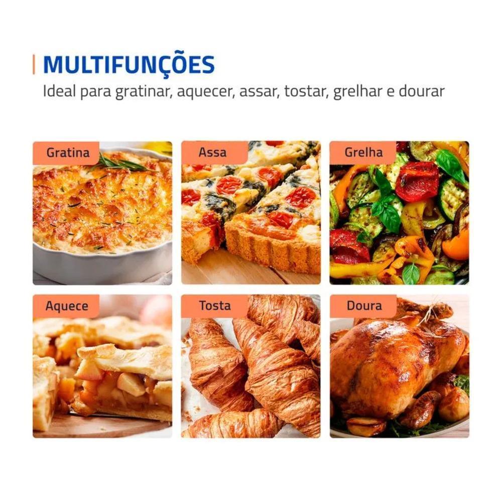 Forno Elétrico 42L Family Ii Mondial 1600w Branco/inox Frn-42-w - 127V