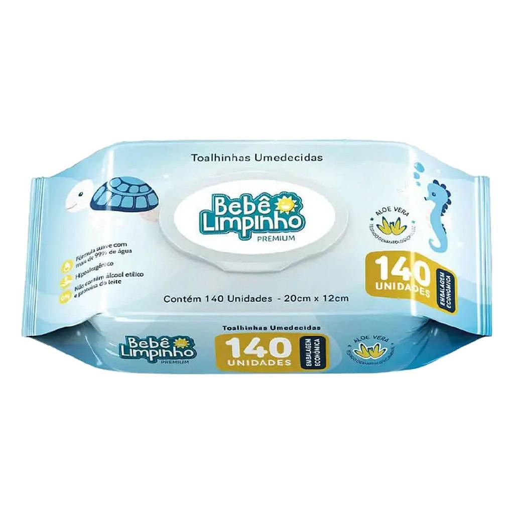 Kit 280 Toalhas Umedecidas Bebê Limpinho Premium