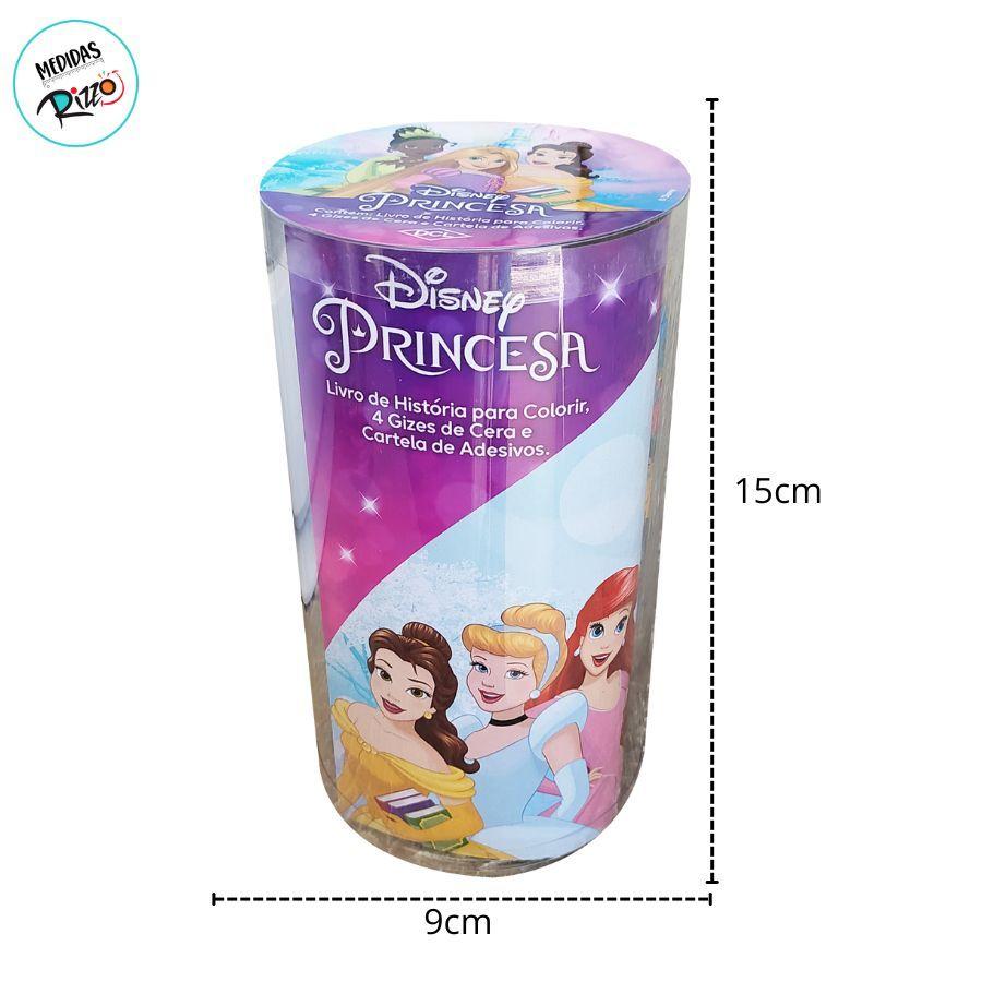 Kit Para Colorir Livro E Giz Em Tubo - Princesas - 1 Unidade - Disney Original - Rizzo