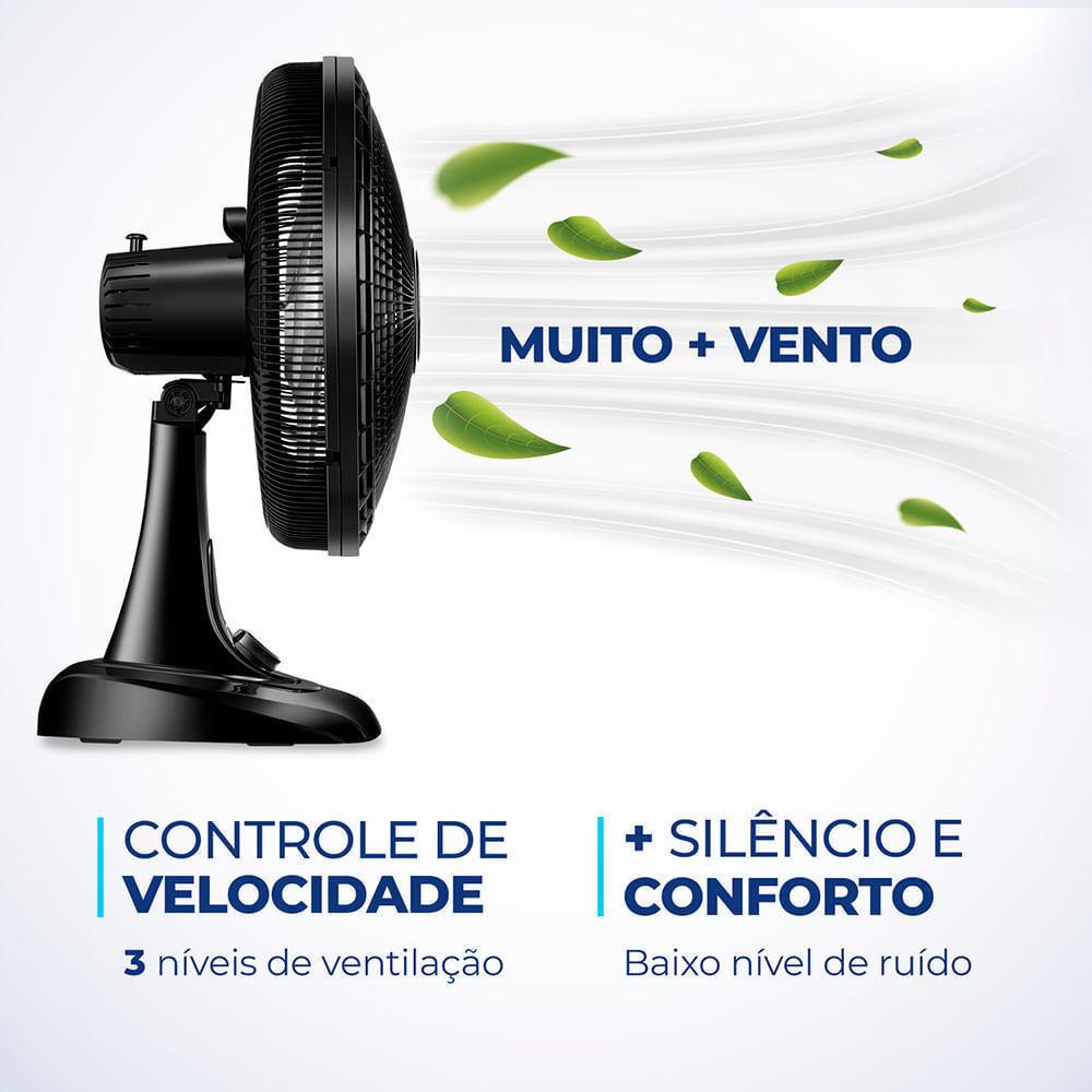 Ventilador De Mesa Mondial 6 Pás Super Power Vsp-40-b - 40cm 127V
