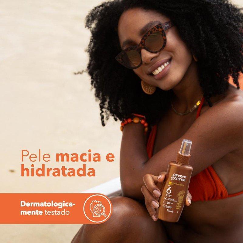 Bronzeador Corporal Em Óleo Cenoura Bronze Spray FPS6 110ml