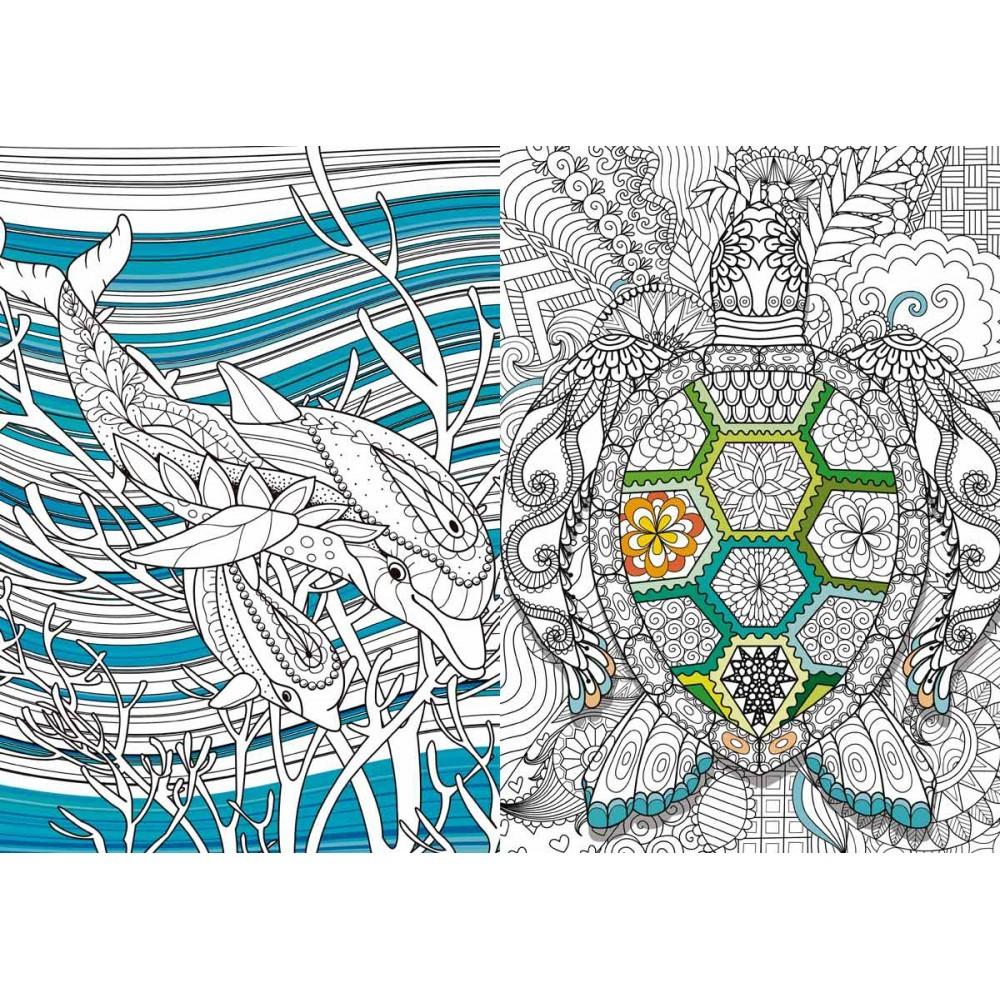 Livro Animais Do Mar - Livro De Colorir E Relaxar Mandalas