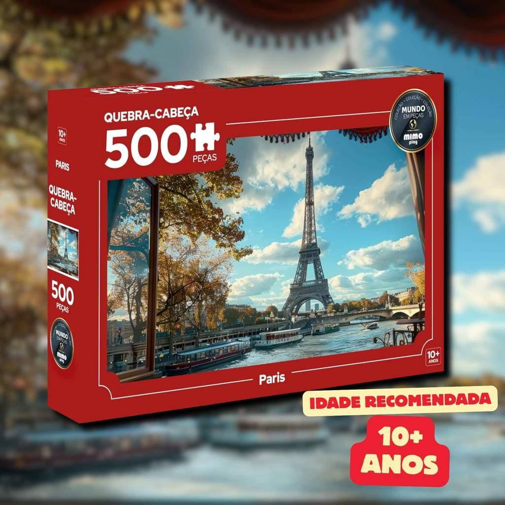 Quebra-cabeça Puzzle Mundo Em Peças Paris 500 Peças Mimo Toys