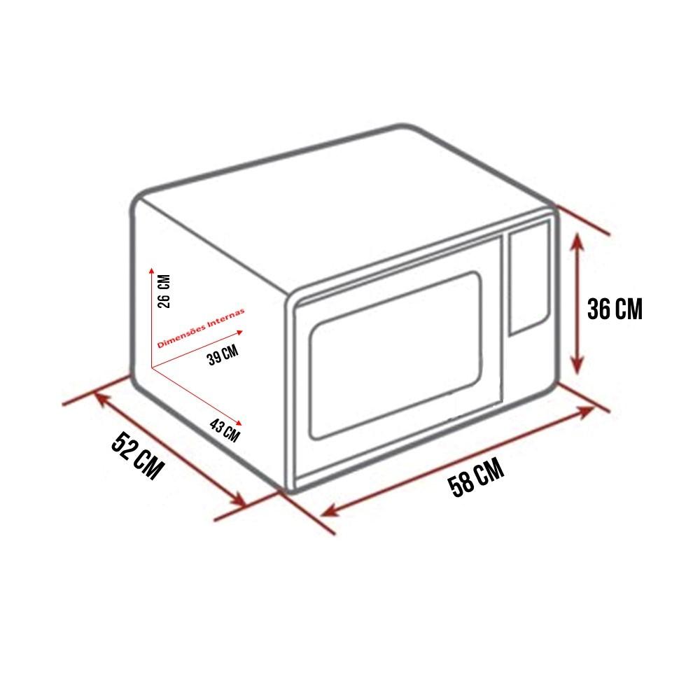Forno Eletrico Mueller Sonetto 44 Litros Grill Dourador Vidro Espelhado 127V