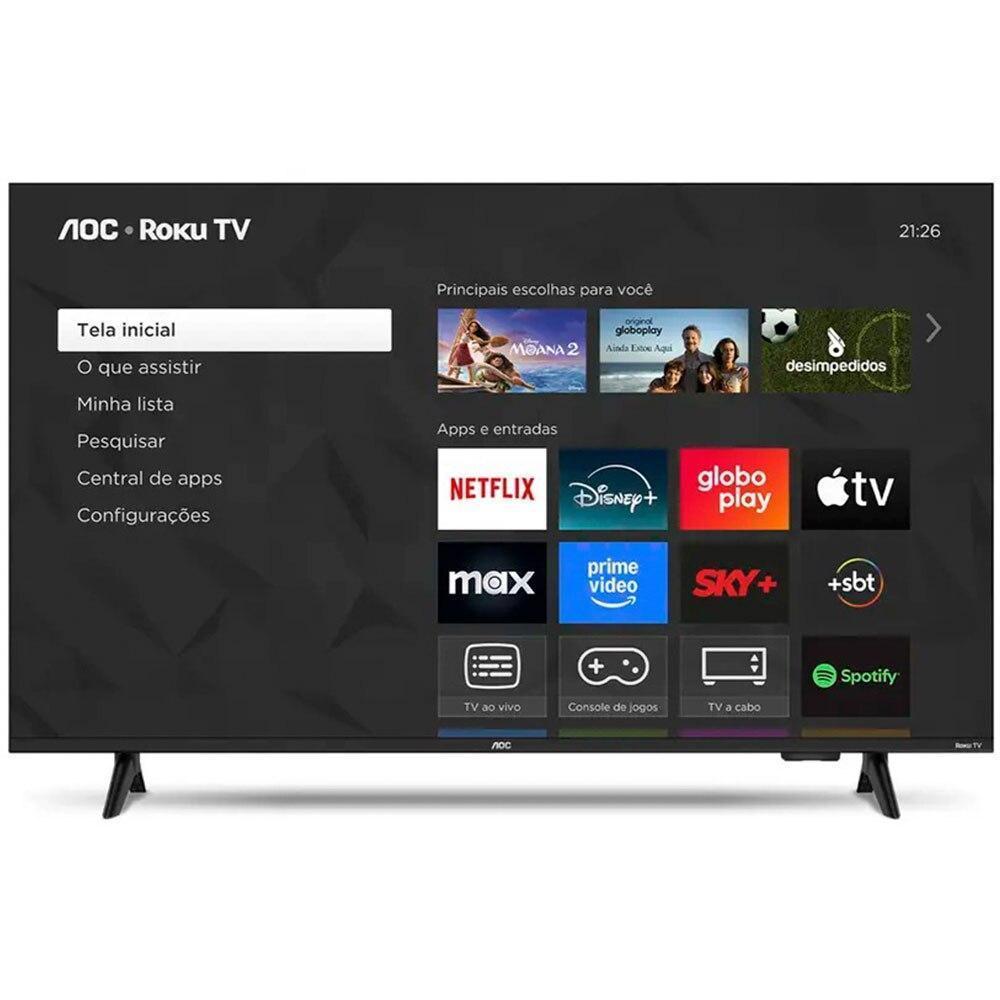 Smart TV 43 Polegadas Aoc Roku TV Dled - Série