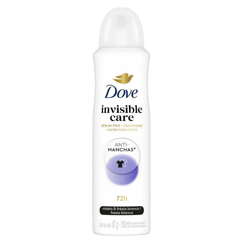 Kit 2 Desodorantes Dove Antitranspirante Aerossol Invisible Care 150ml