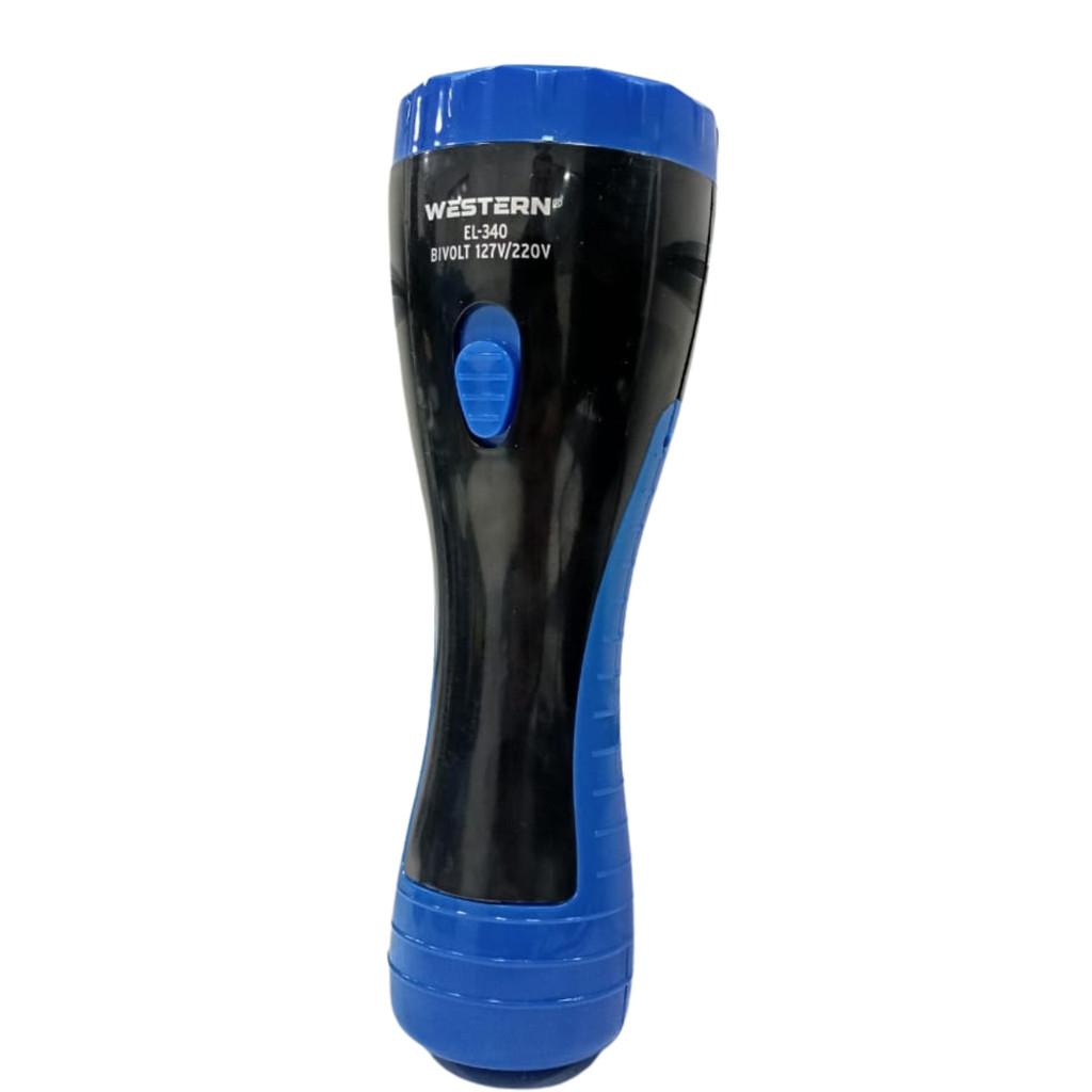 Lanterna Tática De Mão El-340 Western 12 Leds Recarregável