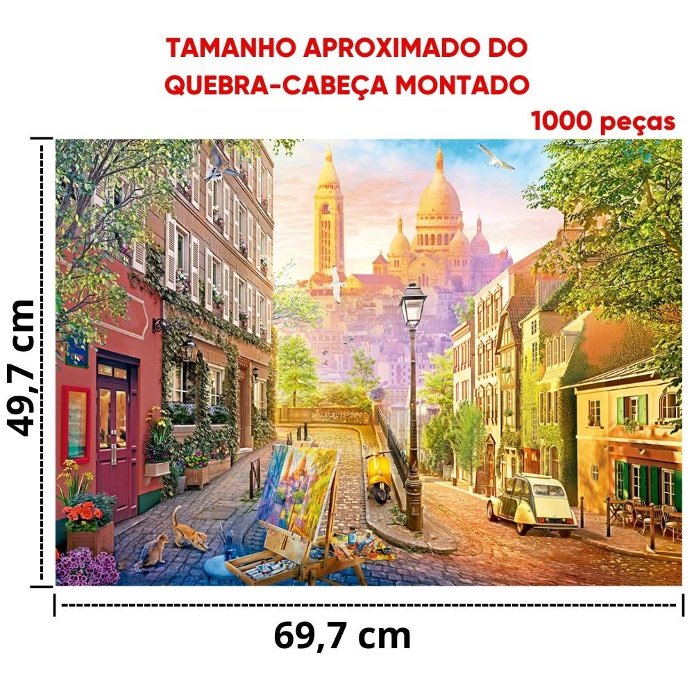 Quebra Cabeça Charme Parisiense 1000 Peças Grow Puzzle Paisagem Ponto Turístico Paris França Europa