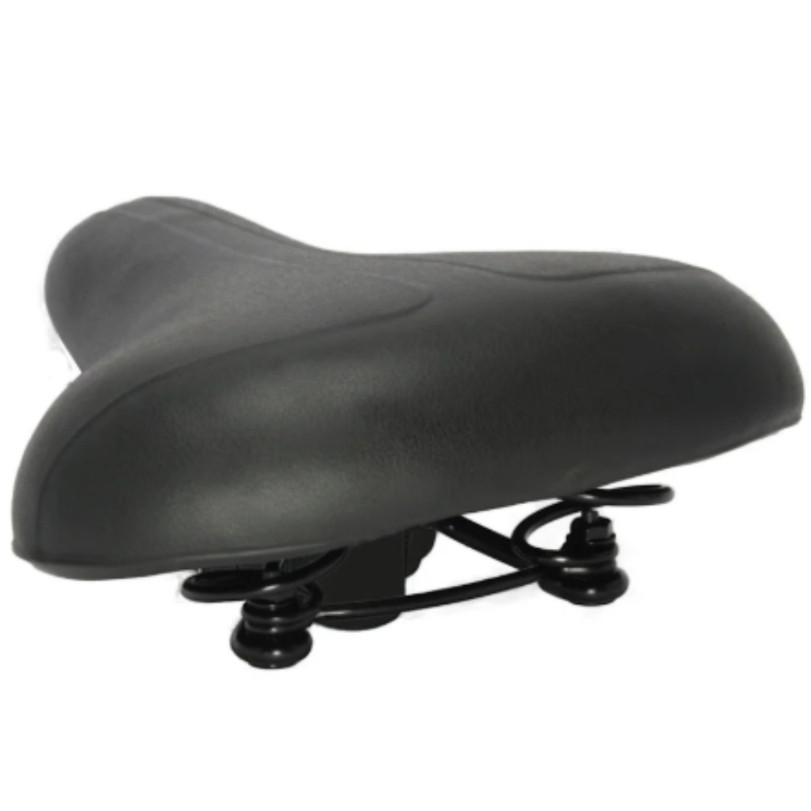 Selim Sueco Comfort 2 Molas Passeio Banco Preto Circular Monark Caloi