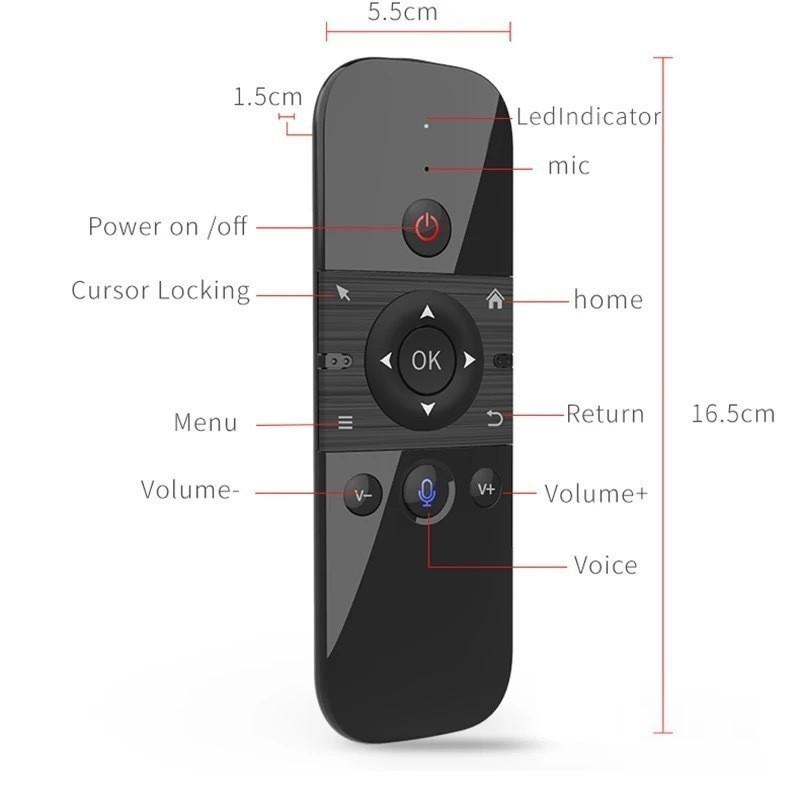 Controle Remoto Sem Fio Wechip W1 2.4g Air Mouse Teclado