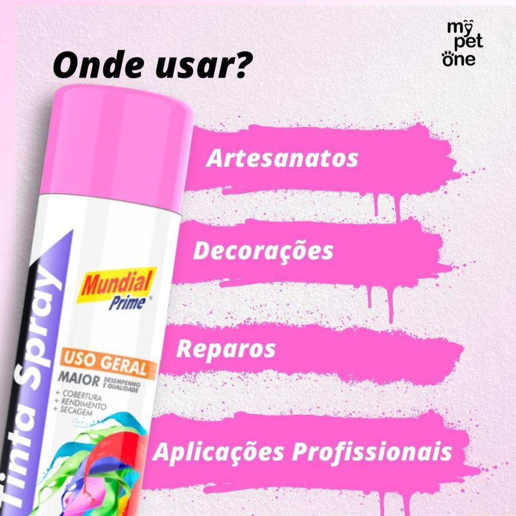 Kit 2 Tinta Spray Mundial Prime Rosa - 400ml