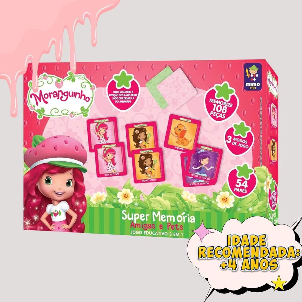 Jogo Super Memória 3 Em 1 Da Moranguinho Com 108 Peças Mimo Toys