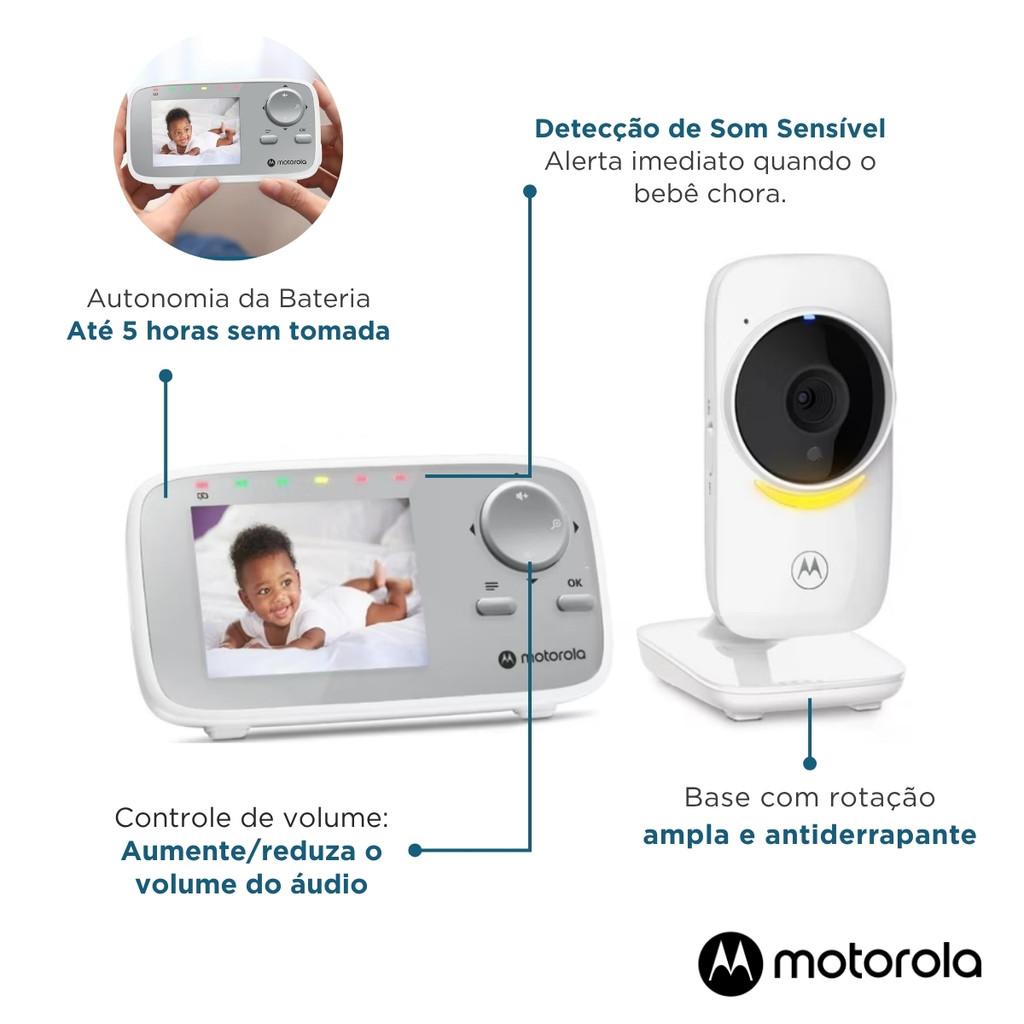 Babá Eletrônica Vm482anxl Sem Fio Luz Ambiente Zoom Motorola(bivolt)