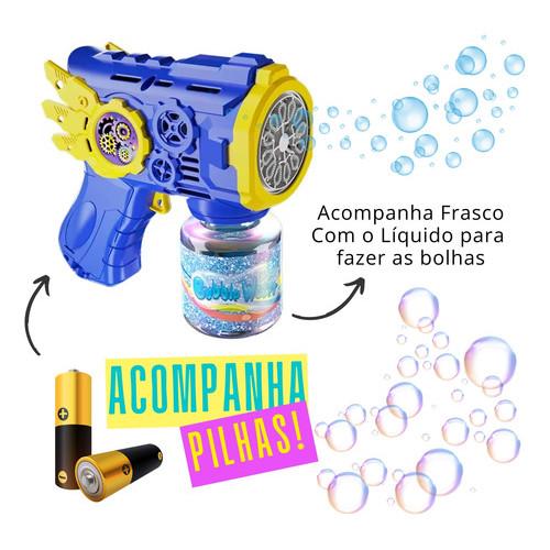 Pistola Bolhas Sabão Maquina Automática Brinquedo Infantil