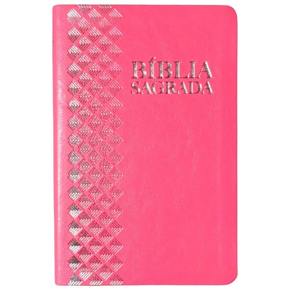 Bíblia Sagrada Arc Letra Normal Capa Luxo Pink
