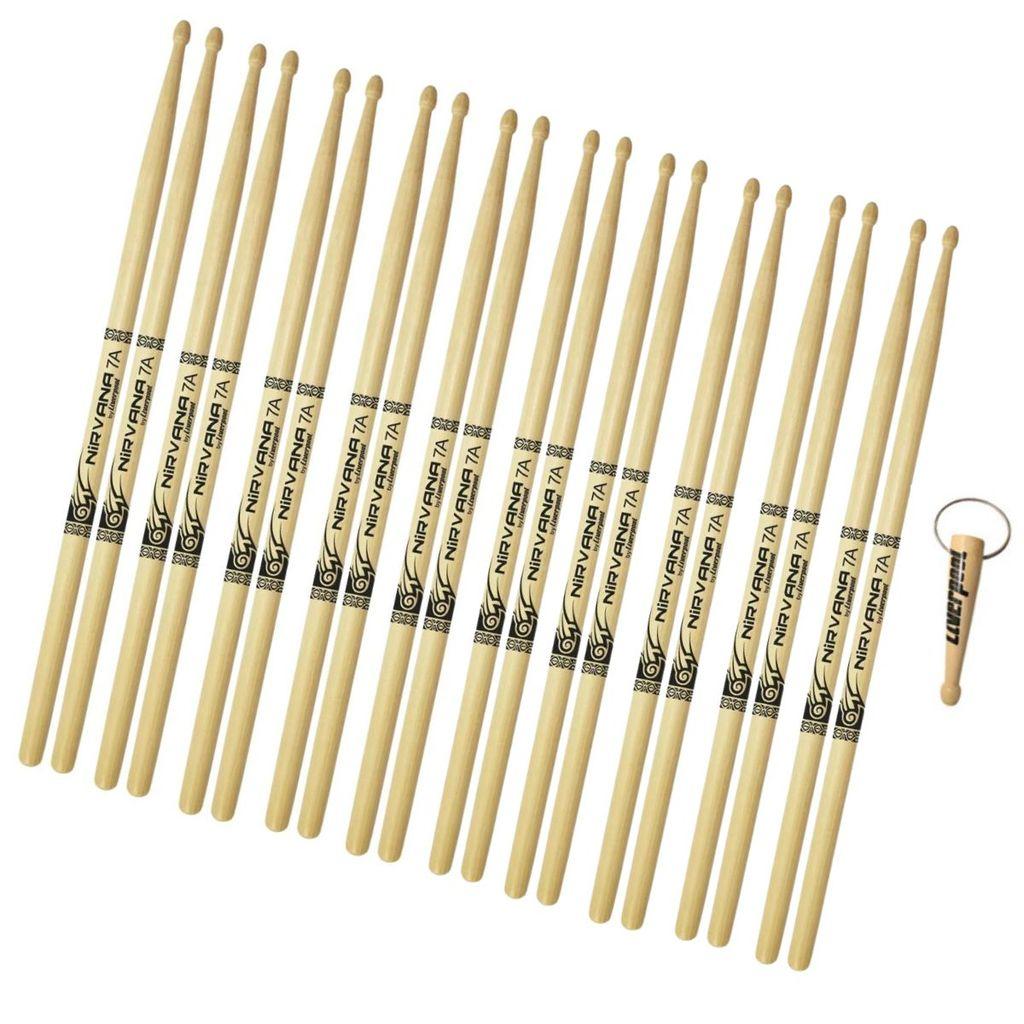 Kit Baquetas 10 Pares Nirvana Eco Bio Liverpool + Brinde