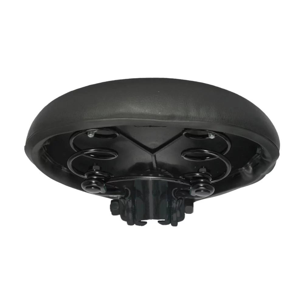 Selim Banco Bike Sueco 02 Molas Pu Com Carrinho Preto Confortavel Mtb