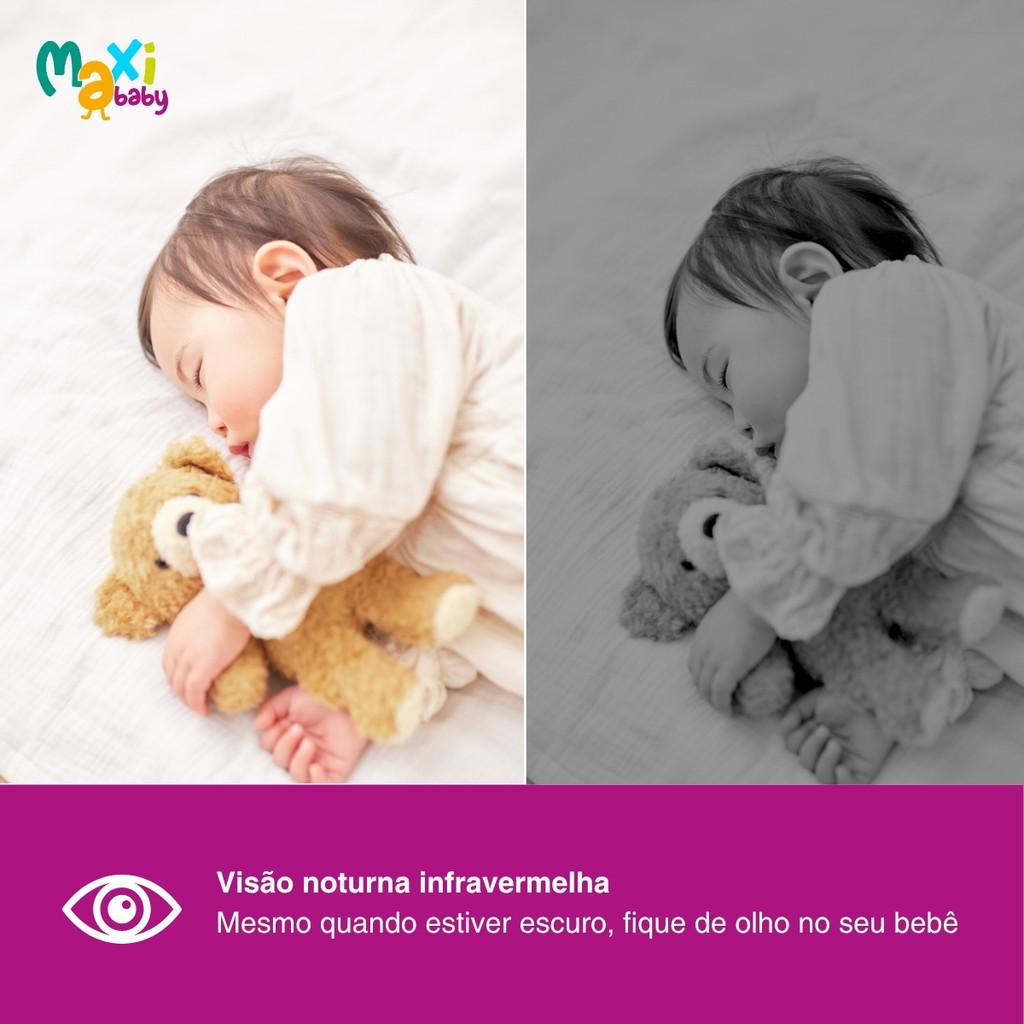 Babá Eletrônica Sem Fio Visão Noturna Zoom Baby On Maxi Baby