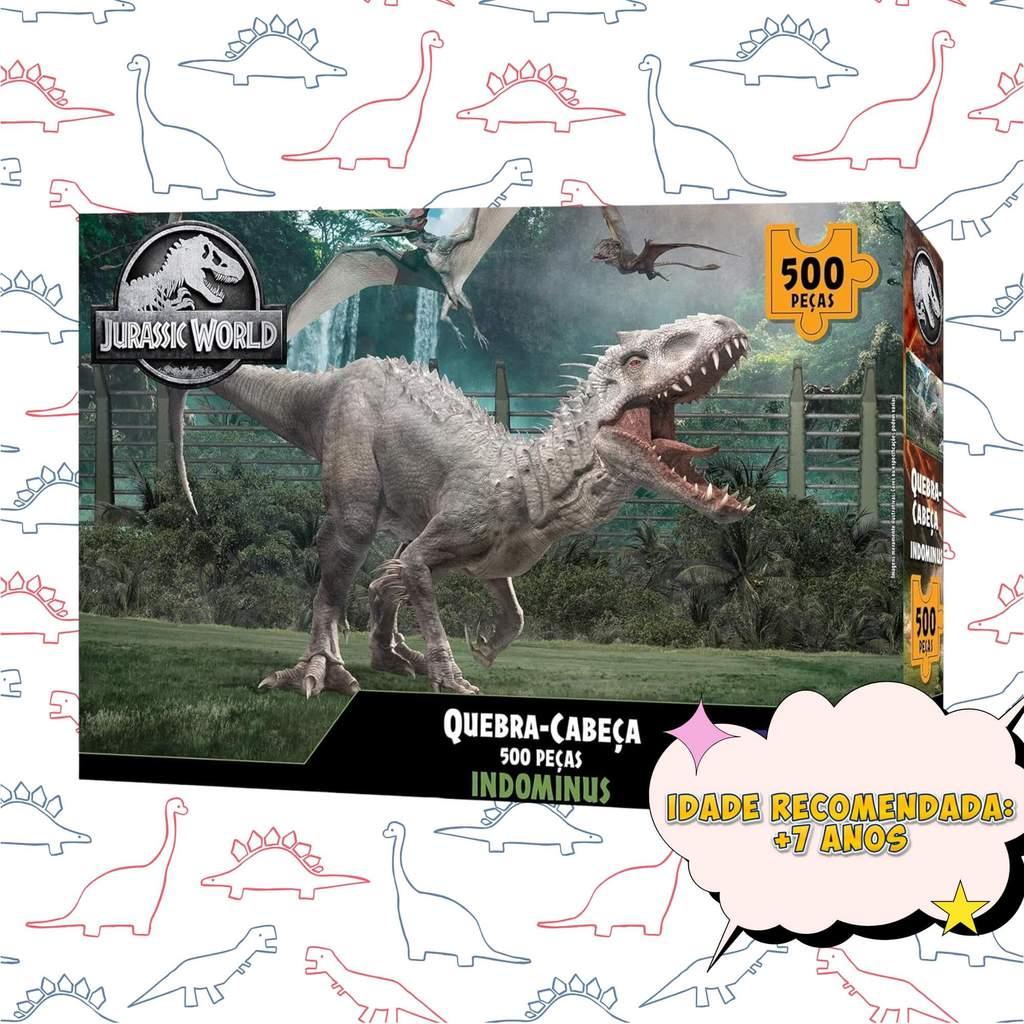 Quebra-cabeça 500 Peças Indominus Rex Jurassic World Mimo Toys