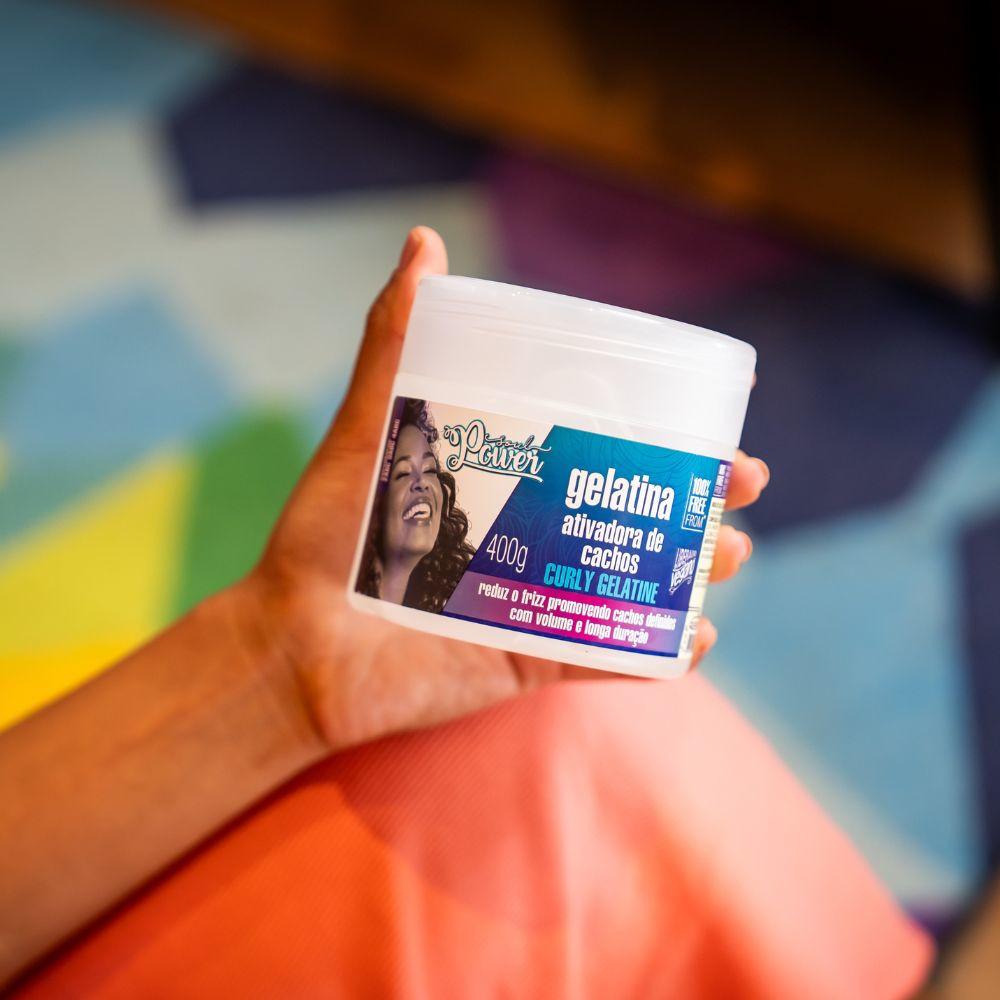 Gelatina Ativadora De Cachos Curly Gelatine Soul Power - Mantém A Finalização Por Mais Tempo - 400g