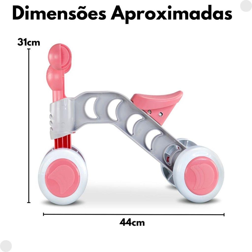 Triciclo Infantil De Equilíbrio Toyciclo Rosa 0151 - Roma