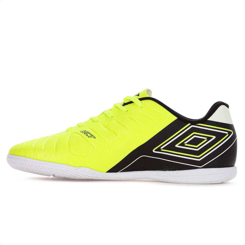 Chuteira Umbro Futsal Fifty Vi League Verde Limão Preto E Prata - Masculino