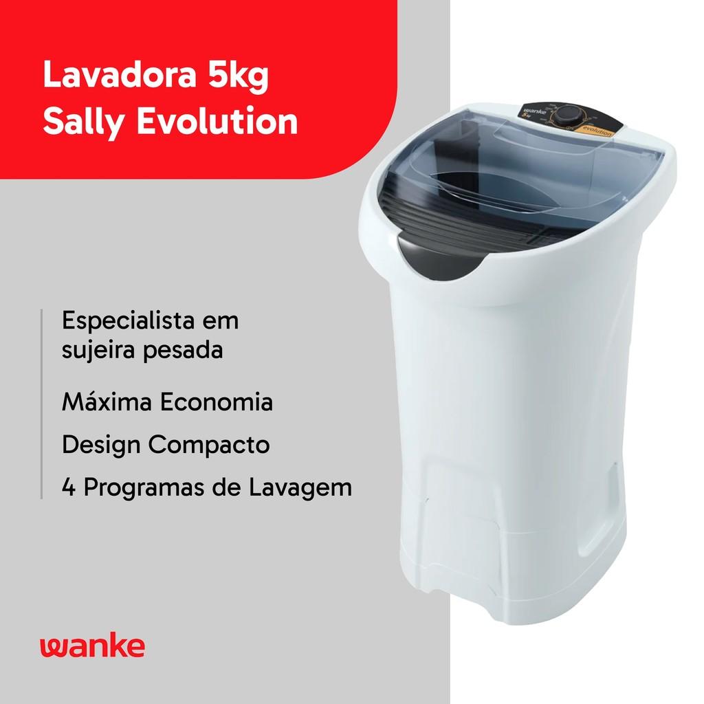 Lavadora Tanquinho Branca Semiautomática 5kg Sally Wanke