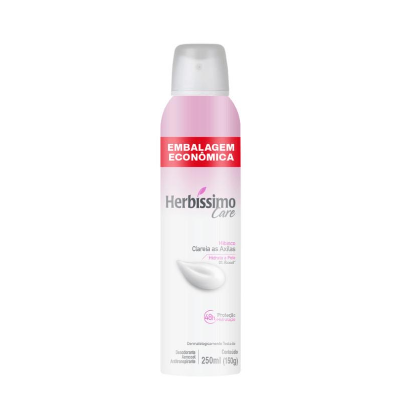Desodorante Aerossol Antitranspirante Herbissimo Care Hibisco 250ml - Embalagem Econômica