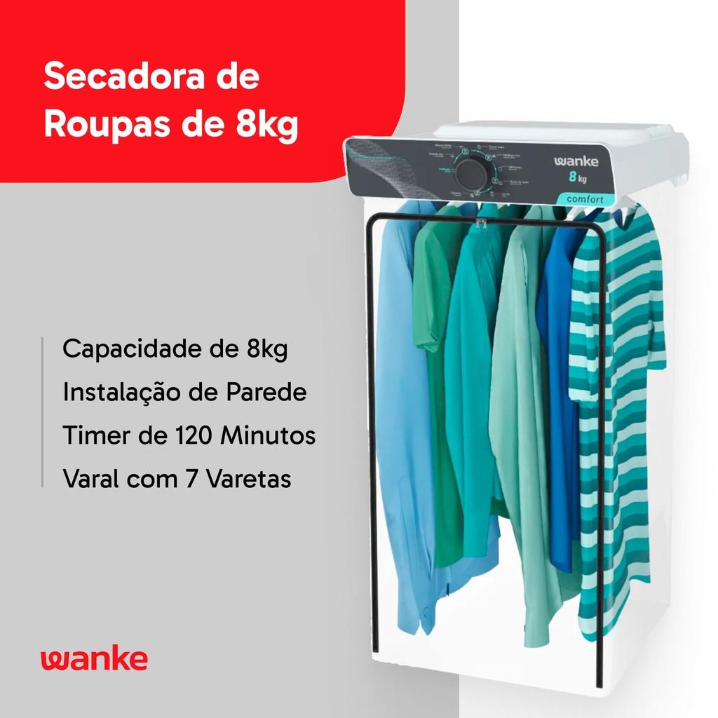 Secadora De Roupas 8kg Comfort Wanke
