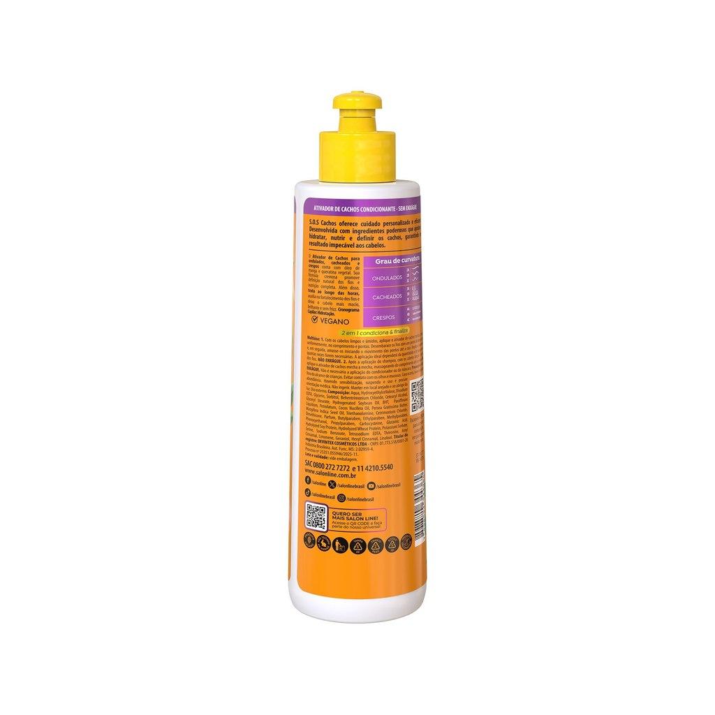 Ativador De Cachos Sos Cachos Óleo De Manga Salon Line 300ml