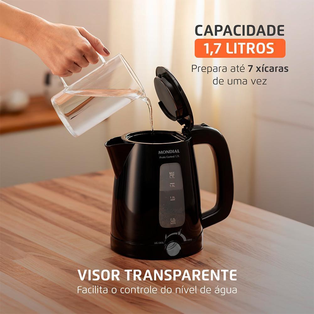 Chaleira Elétrica Pratic Control 17L Mondial Preto - Ce-17-bc