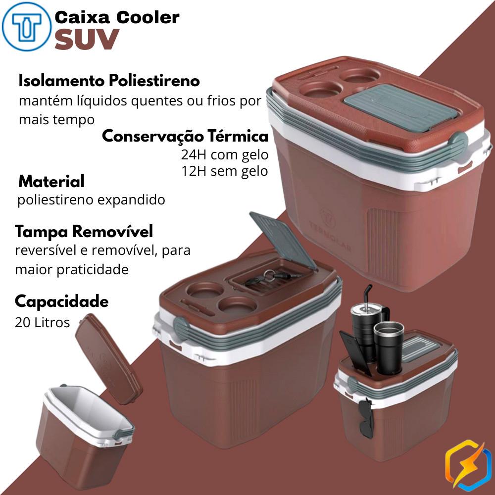 Kit Caixas Coolers Térmico Marrom Termolar 1 Cooler 32 Litros 1 Cooler 20 Litros E 1 Cooler 8 Litros