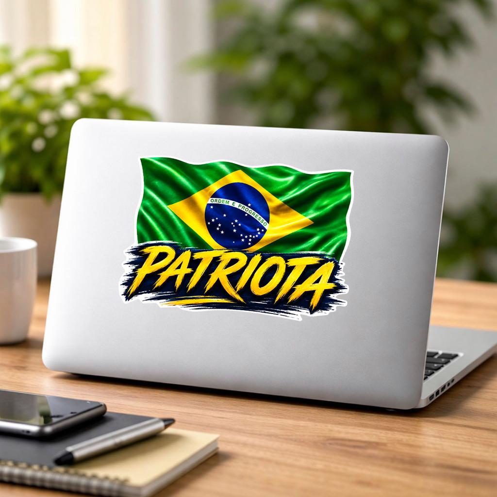 Kit Adesivos Bandeira Do Brasil Patriota Moto Carro Caminhão