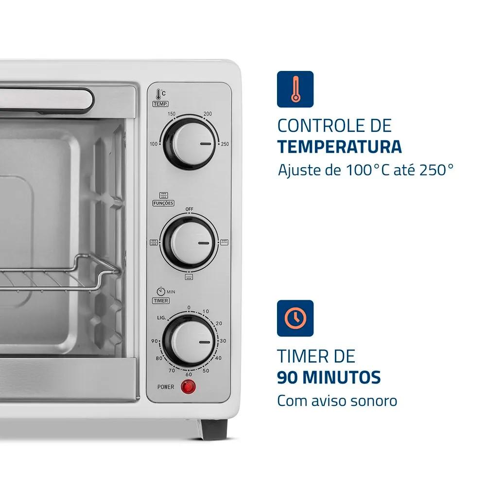 Forno Elétrico Mondial Grand Family Ii Frn-52-w 52l 127v