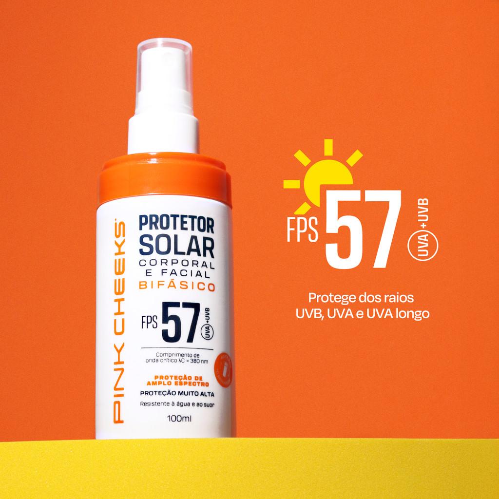 Protetor Solar Corporal Facial Bifásico FPS 57 Fpuva 30 100ml