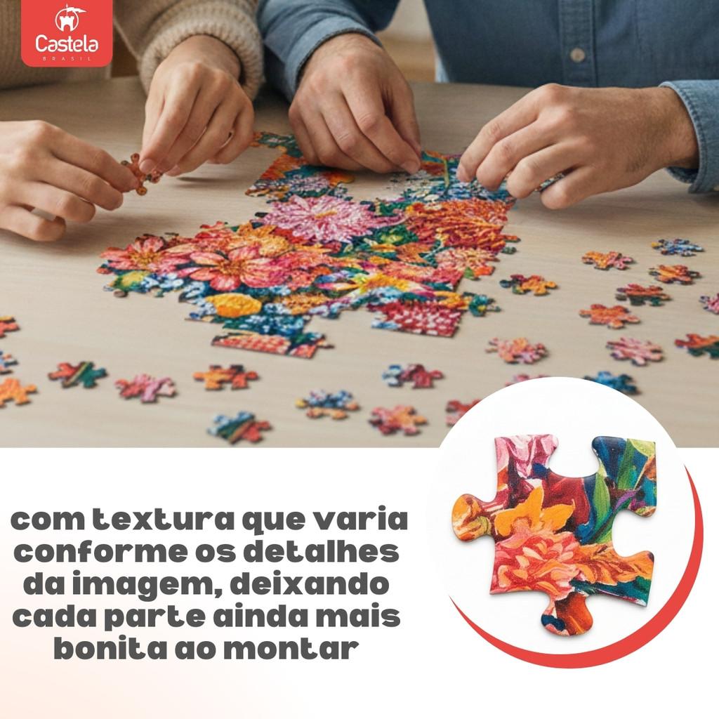 Quebra Cabeça Flores Da Primavera 500 Peças Premium Textura Sedosa - Castela