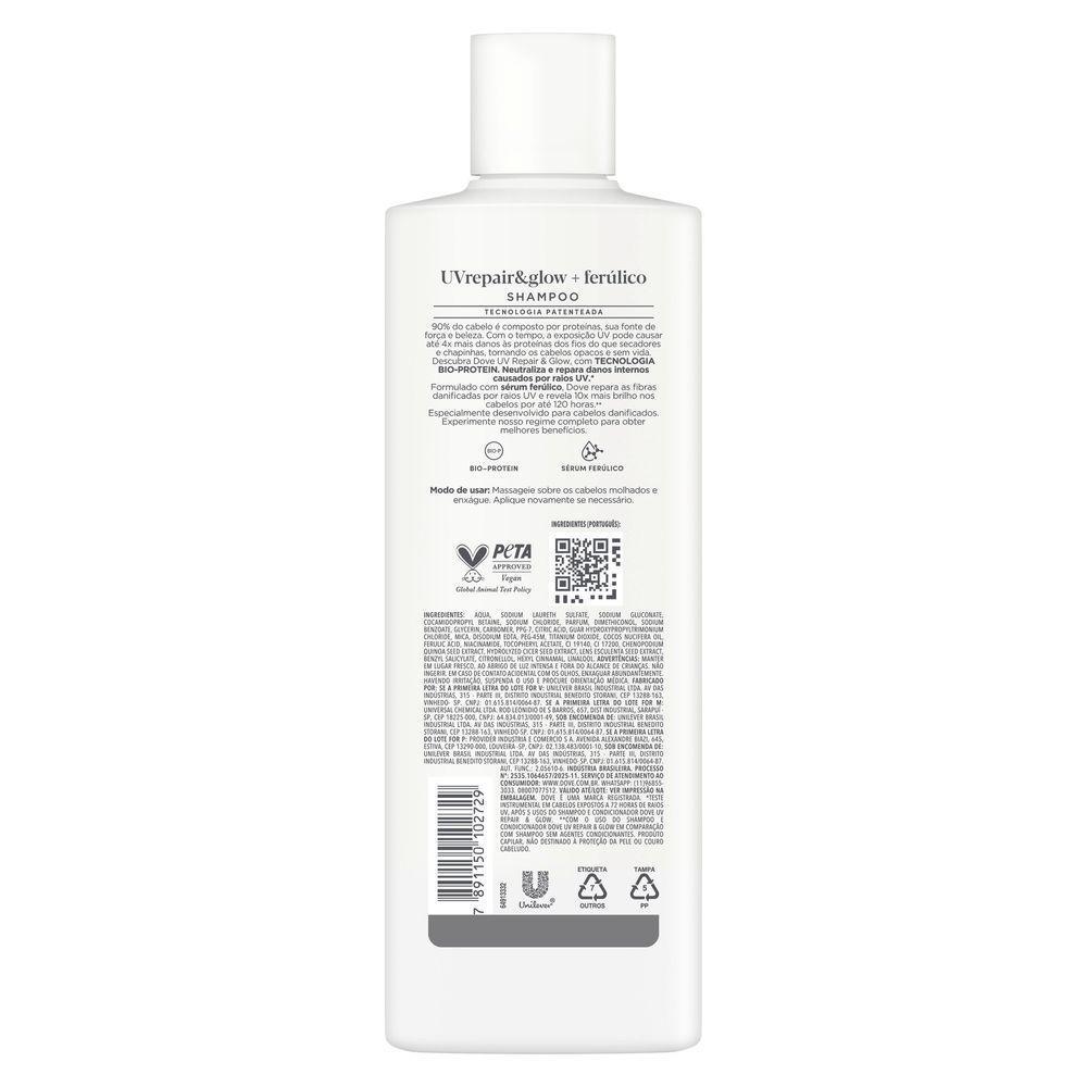 Shampoo Dove Uv Repair Glow + Ferúlico 370ml