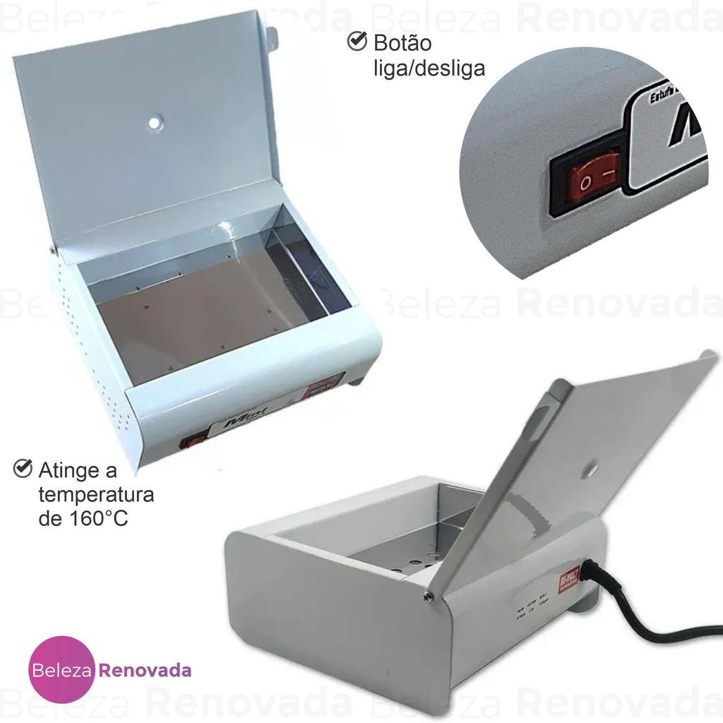 Estufa Mini Color S + Estojo Inox + Pegador Inox - Manicure