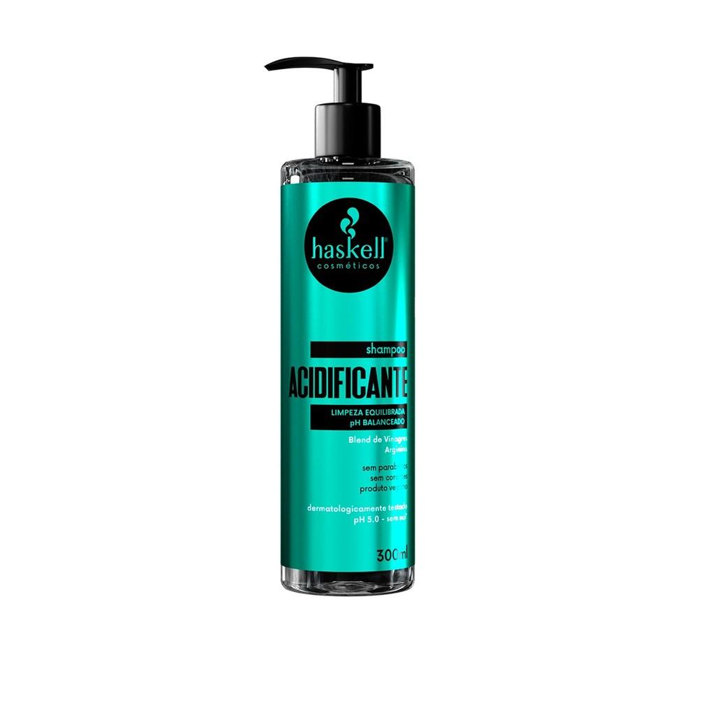 Shampoo Acidificante 300ml Haskell Tratamento Reconstrutor Para Todos Os Tipos De Cabelo