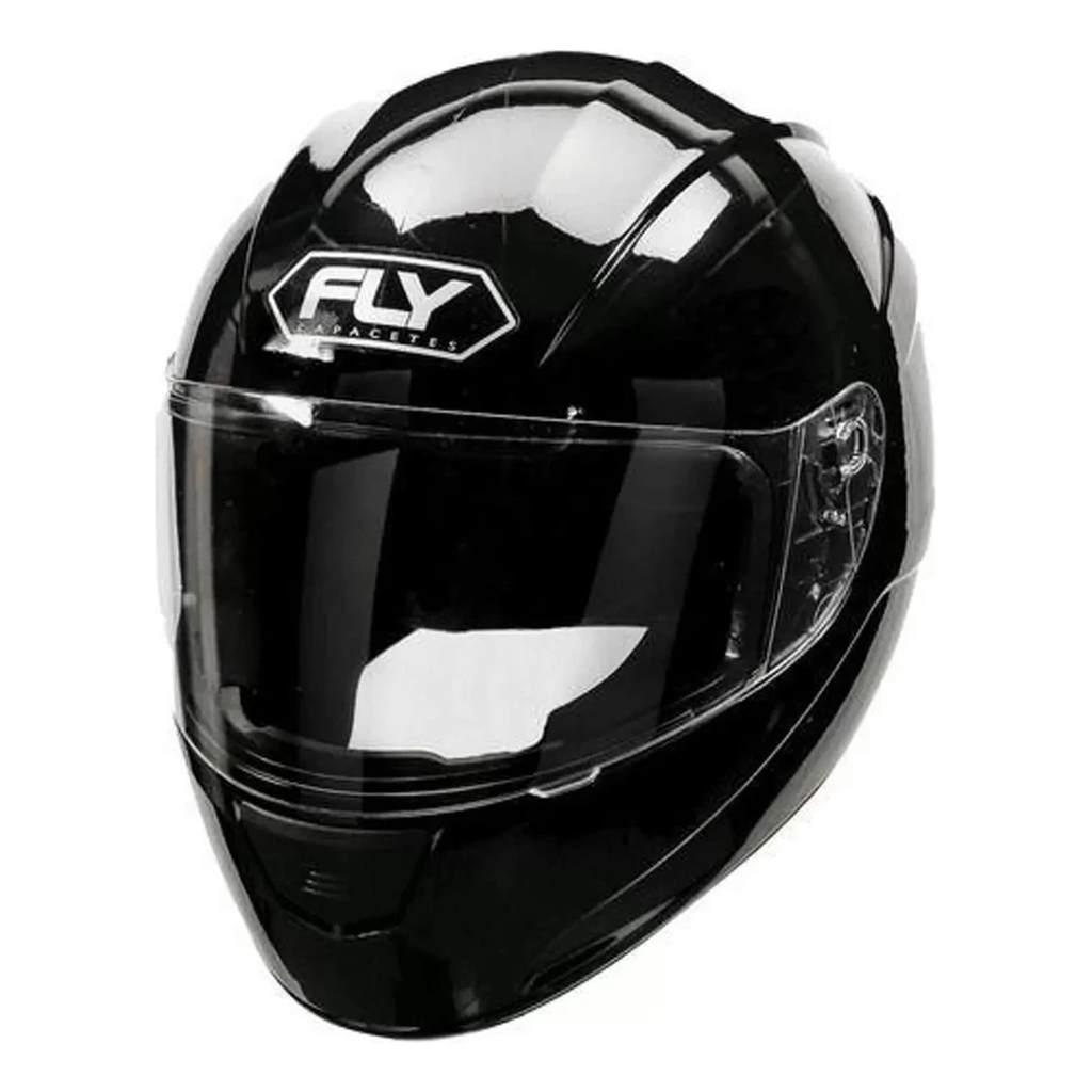 Capacete Fechado F9 Hg Classic Preto Fly Unissex Feminino Masculino