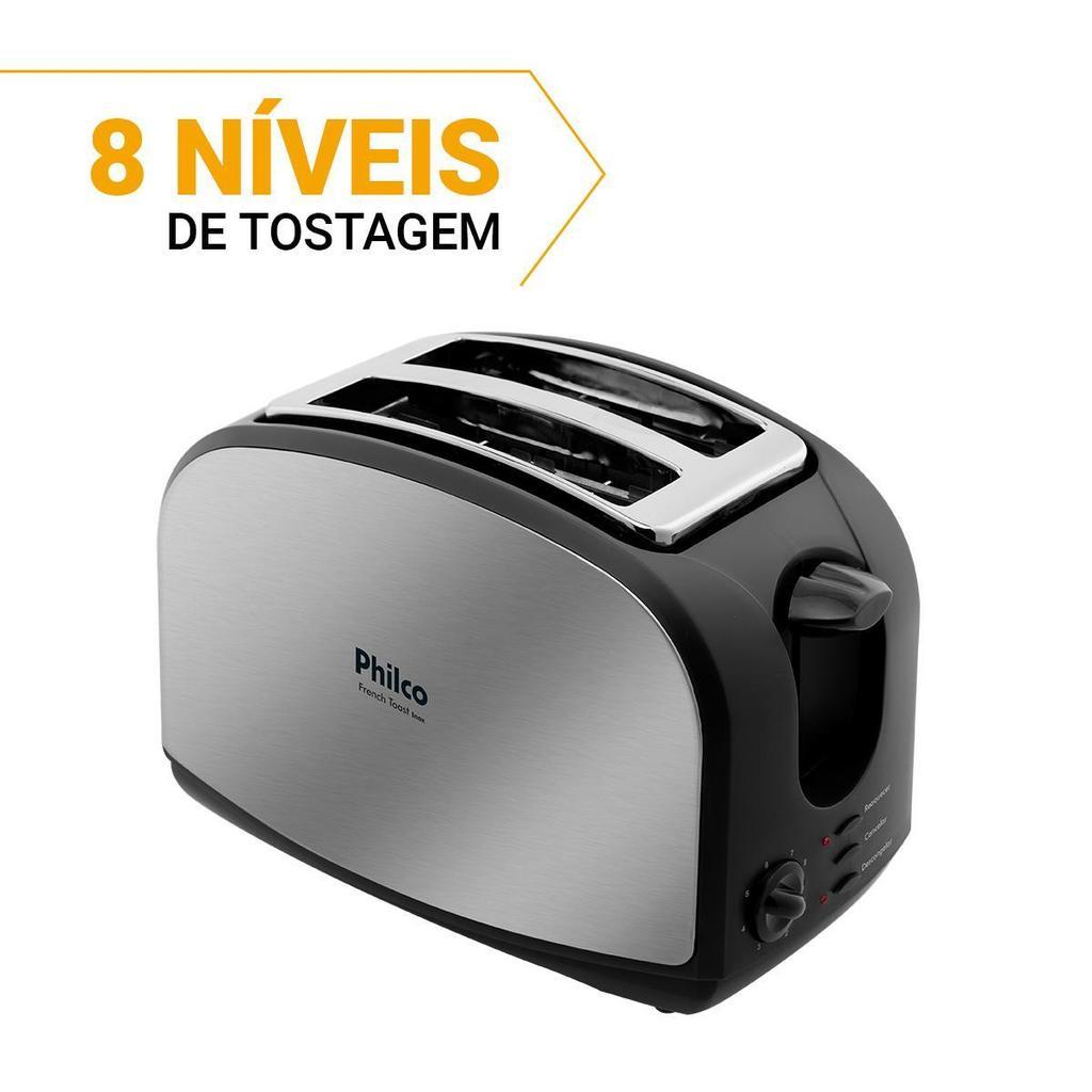 Torradeira Philco Inox 3 Funções 900W French Toast