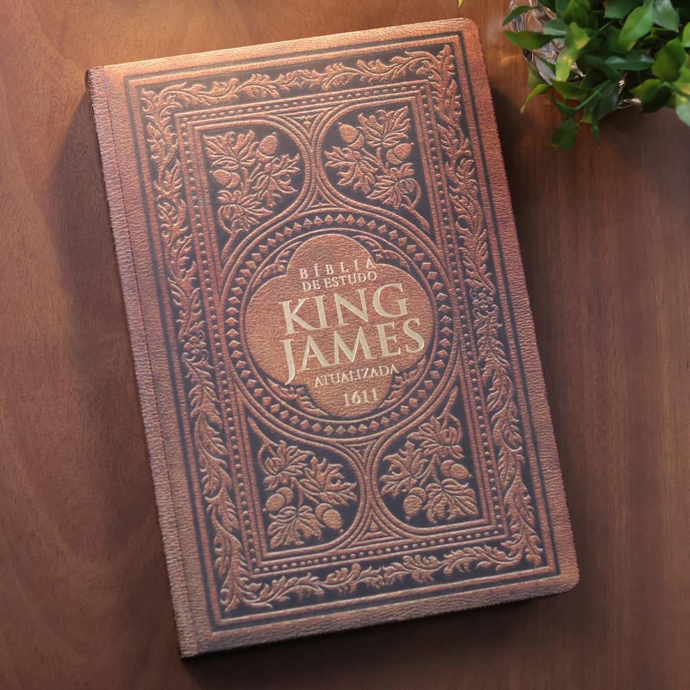 Bíblia De Estudo King James Atualizada Full Collor Capa Dura Vintage