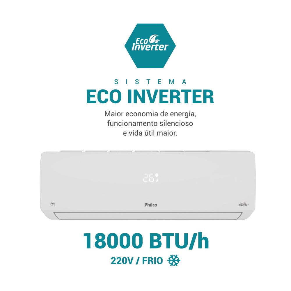 Ar-condicionado Philco Split Hw Inverter 18000 Btu/h Frio Pac18000ifm15 Branco 220V