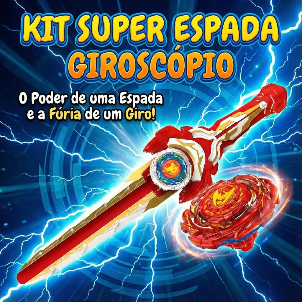 Kit Super Espada Giroscópio Lançador Beyblades Batalha Master Roda Veloz Beyblade Infantil Kizumba