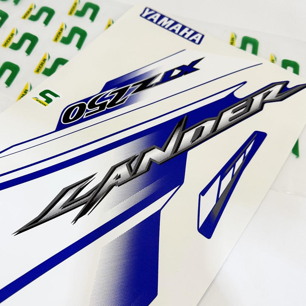 Adesivos Para Yamaha Lander Xtz 250 2007 Moto Azul Laterais